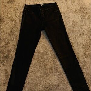 NY&Co size 10 Satin Blueish black skinny jeans